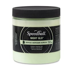 Speedball Night Glo Acrylic Screen Printing Ink - Front of Jar of Night Glo Ink