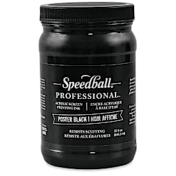 Speedball Professional Poster Black Screen Printing Ink - Black, 32 oz