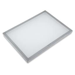 Speedball Screen Printing Frame - Angled view of Aluminum 23" x 31" frame with White Mesh