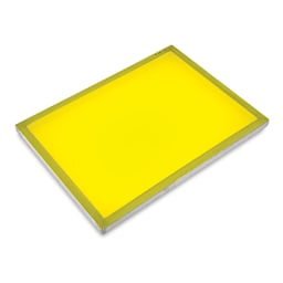 Speedball Screen Printing Frame - 230 Mesh, Yellow, 23" x 31" - top view, angled