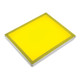 Speedball Screen Printing Frame - 305 Mesh, Yellow, 20" x 24" - top view, angled