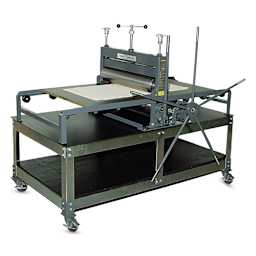 Conrad C25 Etching Press, press on bench