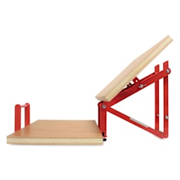 Woodzilla Hand Lino Press - Red, 16-1/2" x 23-3/8", press open