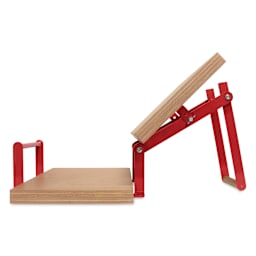 Woodzilla Hand Lino Press - Red, 11-3/4" x 16-1/2", press open