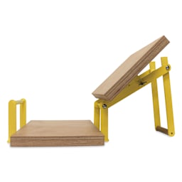 Woodzilla Hand Lino Press - Yellow, 11-3/4" x 16-1/2", press open