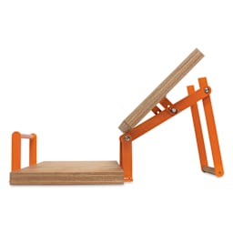 Woodzilla Hand Lino Press - Mandarin Orange, 11-3/4" x 16-1/2", press open