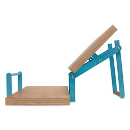 Woodzilla Hand Lino Press - Turquoise, 11-3/4" x 16-1/2", press open