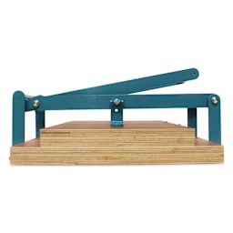 Woodzilla Hand Lino Press - Turquoise, 11-3/4" x 16-1/2", Wide Base