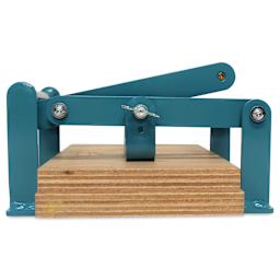 Woodzilla Hand Lino Press - Turquoise, 5-7/8" x 8-1/4"