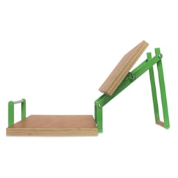 Woodzilla Hand Lino Press - Emerald Green, 11-3/4" x 16-1/2", Wide Base, press open