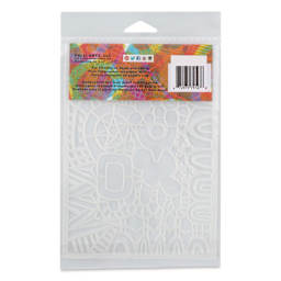 Gelli Arts Stencil - Wonderland, 5" x 7", back of packaging