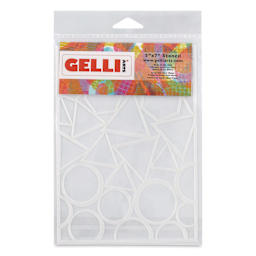 Gelli Arts Stencil - Geo, 5" x 7", front of packaging