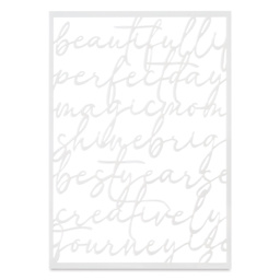 Gelli Arts Stencil - Script, 5" x 7"