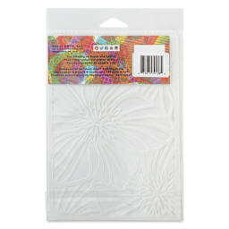 Gelli Arts Stencil - Hellebore, 5" x 7" - back of packaging