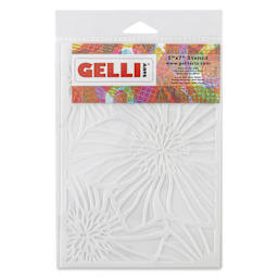 Gelli Arts Stencil - Hellebore, 5" x 7" - front of packaging