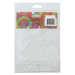 Gelli Arts Stencil - Holiday Trees, 5" x 7" - back of packaging