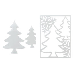 Gelli Arts Stencil - Holiday Trees, 5" x 7" - out of packaging