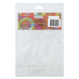 Gelli Arts Stencil - Poinsettia, 5" x 7" - back of packaging