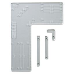 Gelli Arts Perfect Placement Tool - 10"W x 13-1/2"L x 1"H (Out of packaging, Adjustable paper guides shown)