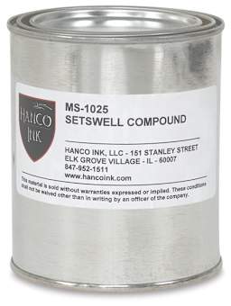Hanco Ink Modifiers - Front of can of Setswell Compound