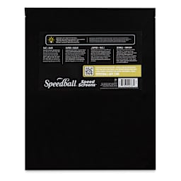 Speedball Speed Screens - 10" x 12", Pkg of 3, back of the packaging