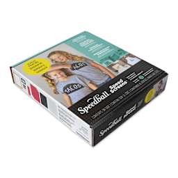 Speedball Blick Exclusive Speed Screens Kit (Front of packaging, Angled view)