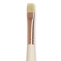 Blick x Raphaël L'Impressionniste Synthetic Bristle Brush - Bright, Size 8, Long Handle close up