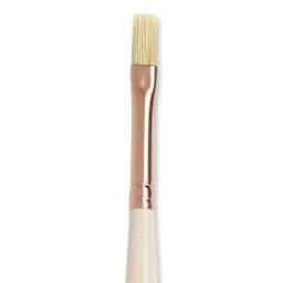 Blick x Raphaël L'Impressionniste Synthetic Bristle Brush - Flat, Size 4, Long Handle close up
