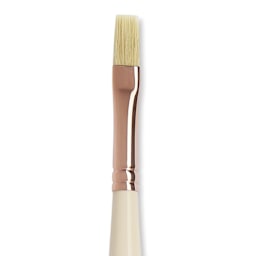Blick x Raphaël L'Impressionniste Synthetic Bristle Brush - Flat, Size 6, Long Handle close up