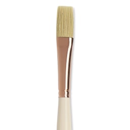 Blick x Raphaël L'Impressionniste Synthetic Bristle Brush - Flat, Size 16, Long Handle close up