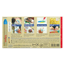 Kitpas Rice Wax Crayons - Assorted, Set of 12, back of packaging