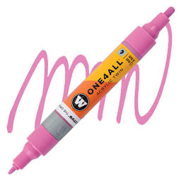 Molotow One4All Acrylic Twin Marker - Fuchsia Pink marker and swatch