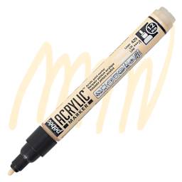 Pebeo Acrylic Marker - Linen, 1.2 mm, Bullet Nib marker and swatch