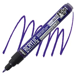 Pebeo Acrylic Marker - Violet, 0.7 mm, Fine Nib marker and swatch