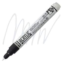Pebeo Acrylic Marker - White, 0.7 mm, Fine Nib marker and swatch