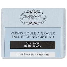 Charbonnel Etching Ground Ball - Lamour Hard Black, front of packaging