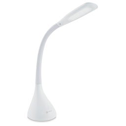 OttLite Creative Curves LED Desk Lamp - Side view of White lamp slightly curved 