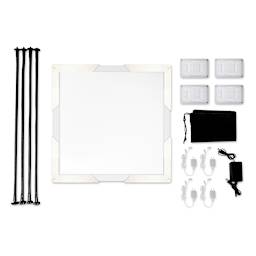 Savage Product Pro LED Light Table - 22" W x 22" L (Shown with Flexible Arms, LED lights, Power and Charging Cords, Nylon Protective Sleeve)