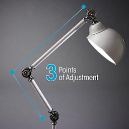 OttLite LED Revive Floor Lamp - Photo highlighting 3 points of adjustment of light

