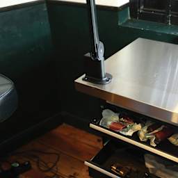 Daylight Aura Ring Lamp - attached to a desk