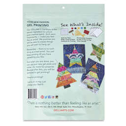 Gelli Arts Christmas Cards DIY Printing Kit, back of packaging