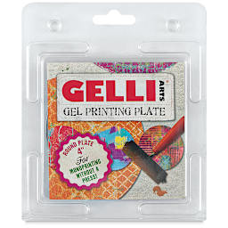 Gelli Arts Printing Plate - 4", Round - front of packaging