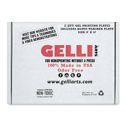 Gelli Arts Gel Printing Plates - 8" x 10", Pkg of 11, front of the box