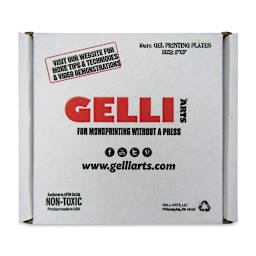 Gelli Arts Gel Printing Plates - 5" x 5", Pkg of 10, front of the box