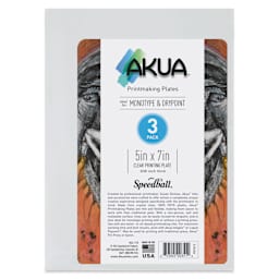 Akua Printmaking Plates - 5" x 7", Pkg of 3, label shown