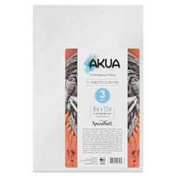 Akua Printmaking Plates - 8" x 12", Pkg of 3, label shown