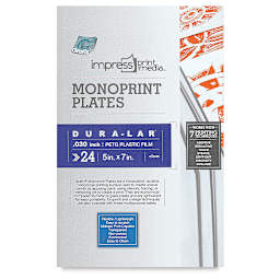 Grafix Impress Monoprint Plates - 5" x 7", Pkg of 24 - front of packaging