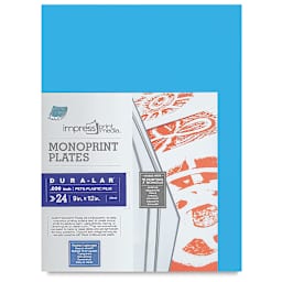 Grafix Impress Monoprint Plates - 9" x 12", Pkg of 24 - front of packaging