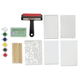 Gelli Arts Handmade Card Printing Kit, kit contents