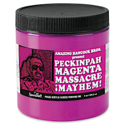 Speedball Posse Screen Printing Ink - Peckinpah Magenta, 8 oz, Jar